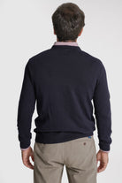PULLOVER LÃ REGULAR FIT AZUL LISO MR. BLUE
