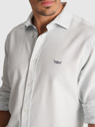 CAMISA MR DOBBY AZUL MANGA LARGA SASTRERÍA. AZUL