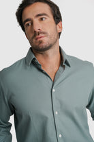 CAMISA ALGODÃO REGULAR FIT VERDE LISA MARK BELLUCCI