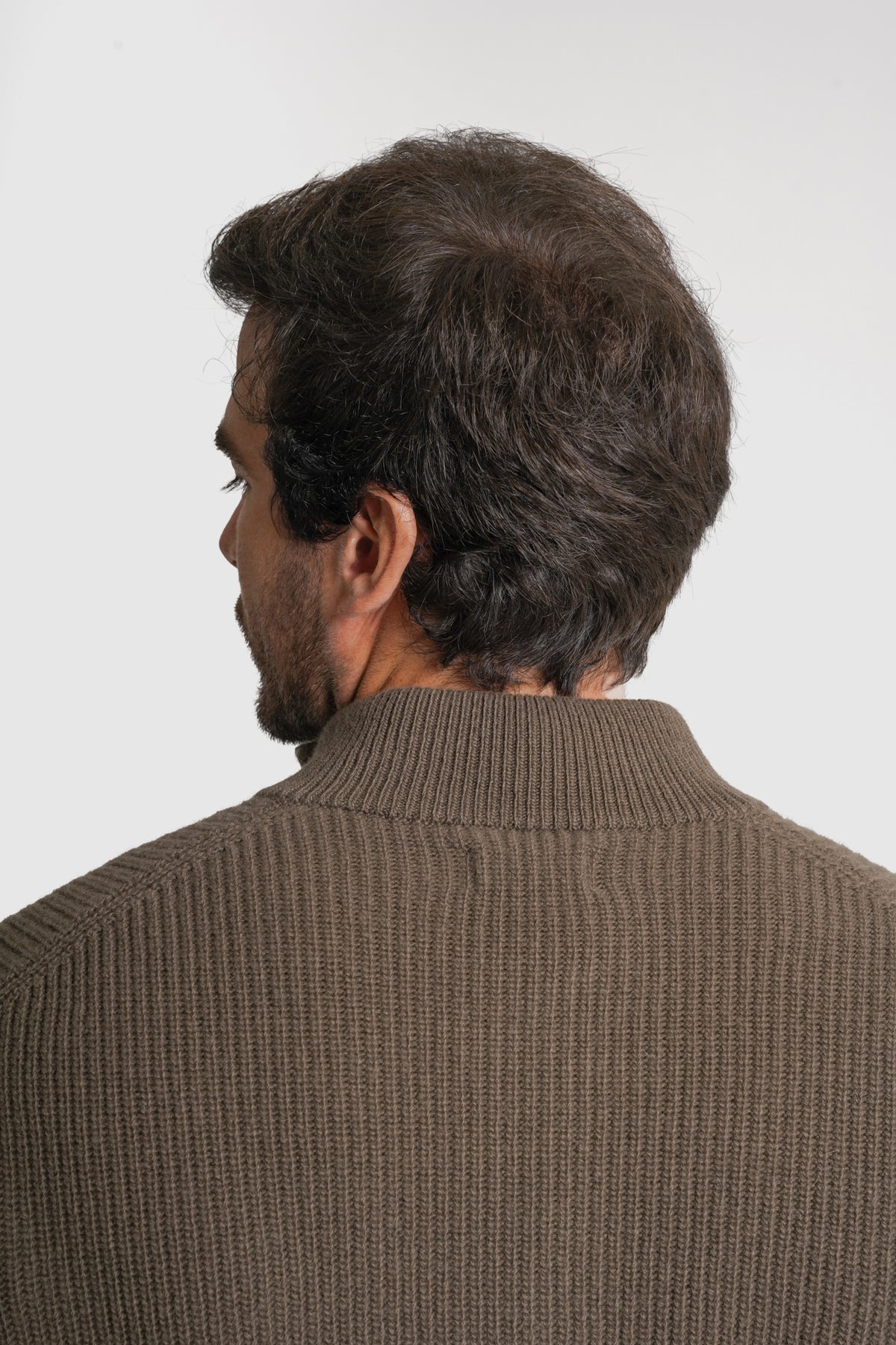 PULLOVER LÃ MERINO REGULAR FIT VERDE LISO MARK BELLUCCI