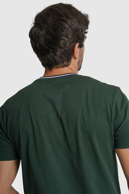 T-SHIRT ALGODÃO VERDE LISA MR. BLUE