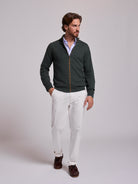 GREEN COTTON PULLOVER LONG SLEEVE REGULAR FIT MR. BLUE