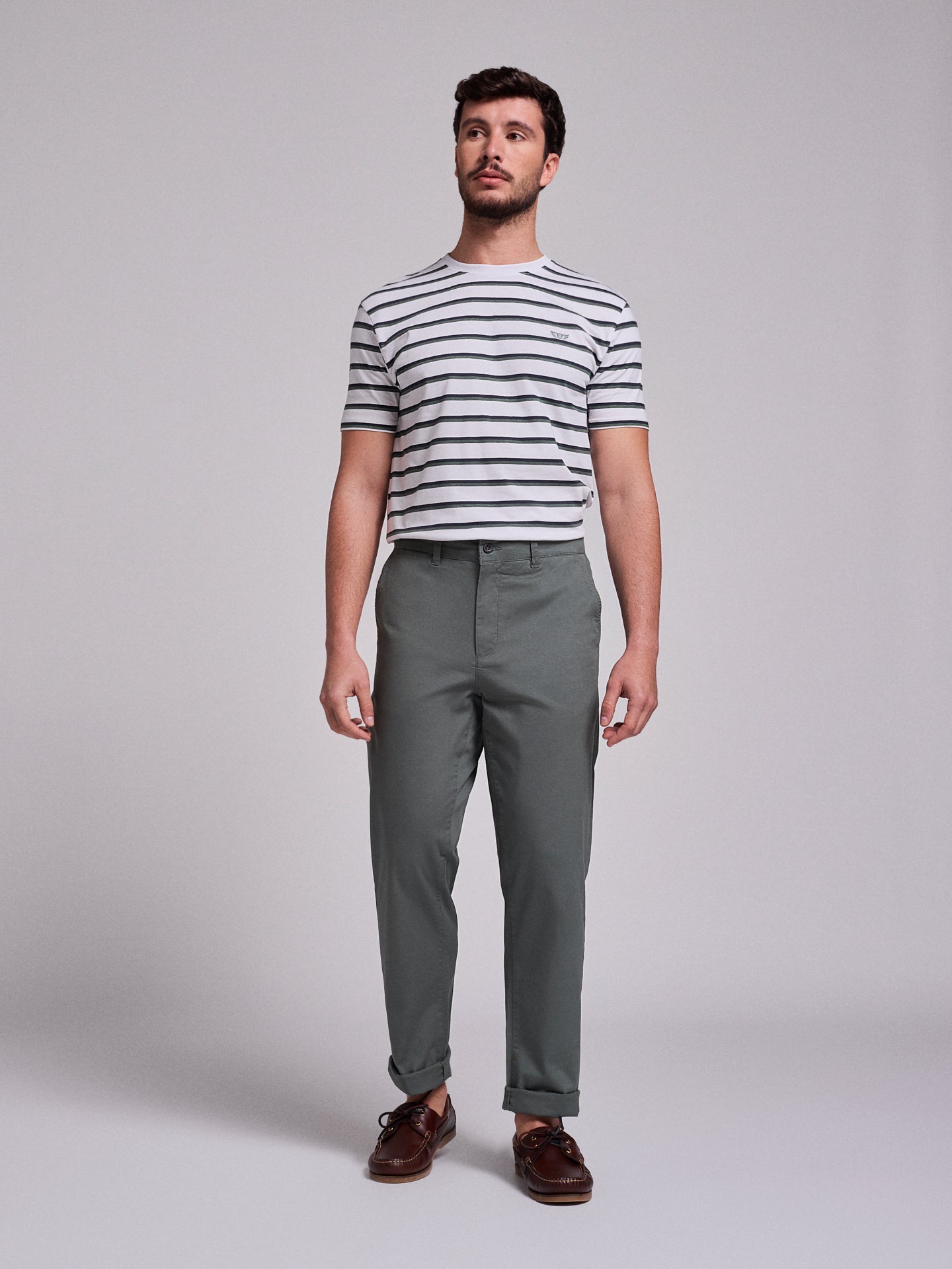GREEN COTTON TROUSERS REGULAR FIT MR. BLUE