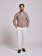 BEIGE COTTON PULLOVER LONG SLEEVE REGULAR FIT MR. BLUE