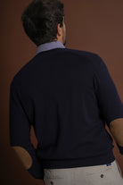CARDIGAN LÃ REGULAR FIT AZUL LISO MR. BLUE