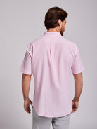 PINK LINEN SHIRT SHORT SLEEVE REGULAR FIT MR. BLUE