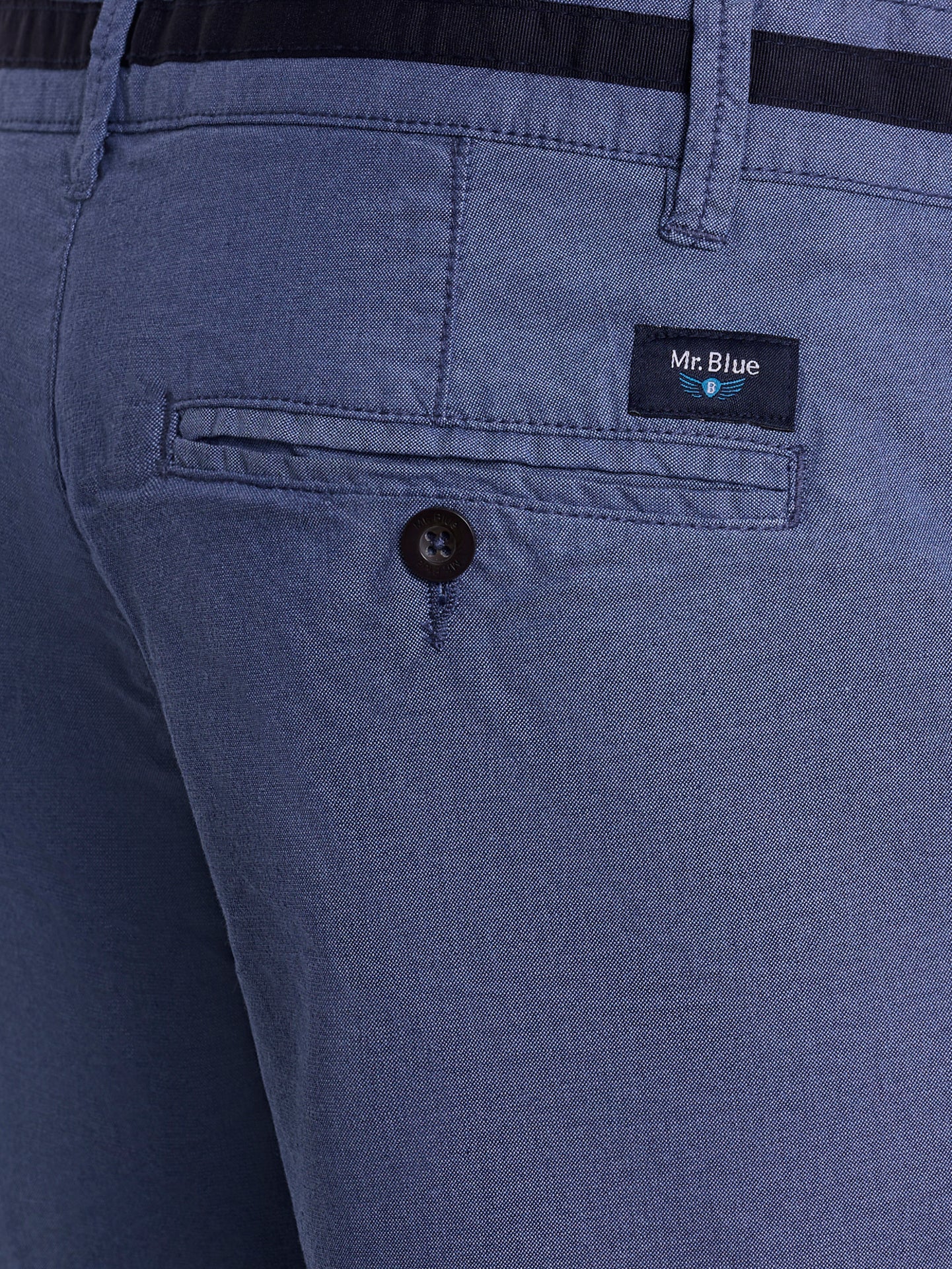 BERMUDA DE ALGODÓN AZUL REGULAR FIT MR. AZUL