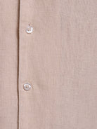 CAMISA LINO BEIGE MANGA CORTA REGULAR FIT MARK BELLUCCI