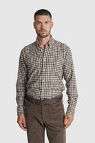 CAMISA ALGODÃO REGULAR FIT VERDE QUADRADA MR. BLUE