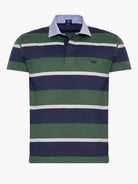 Rugbie Regular Fit Green Stripes Mr. Blue