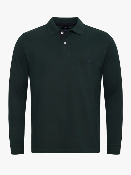 POLO VERDE MANGA COMPRIDA REGULAR FIT MR. BLUE