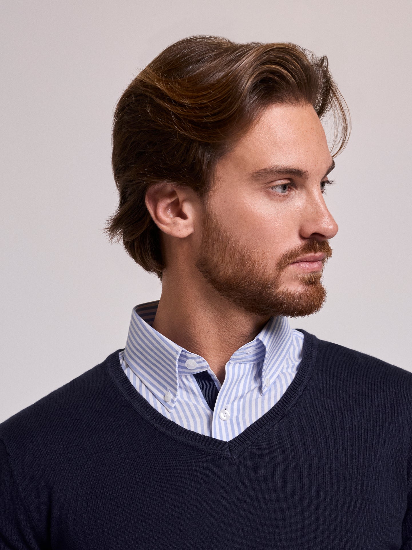 BLUE COTTON PULLOVER LONG SLEEVE REGULAR FIT MR. BLUE