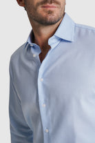 CAMISA ALGODÃO CLASSIC FIT AZUL LISA MR. BLUE