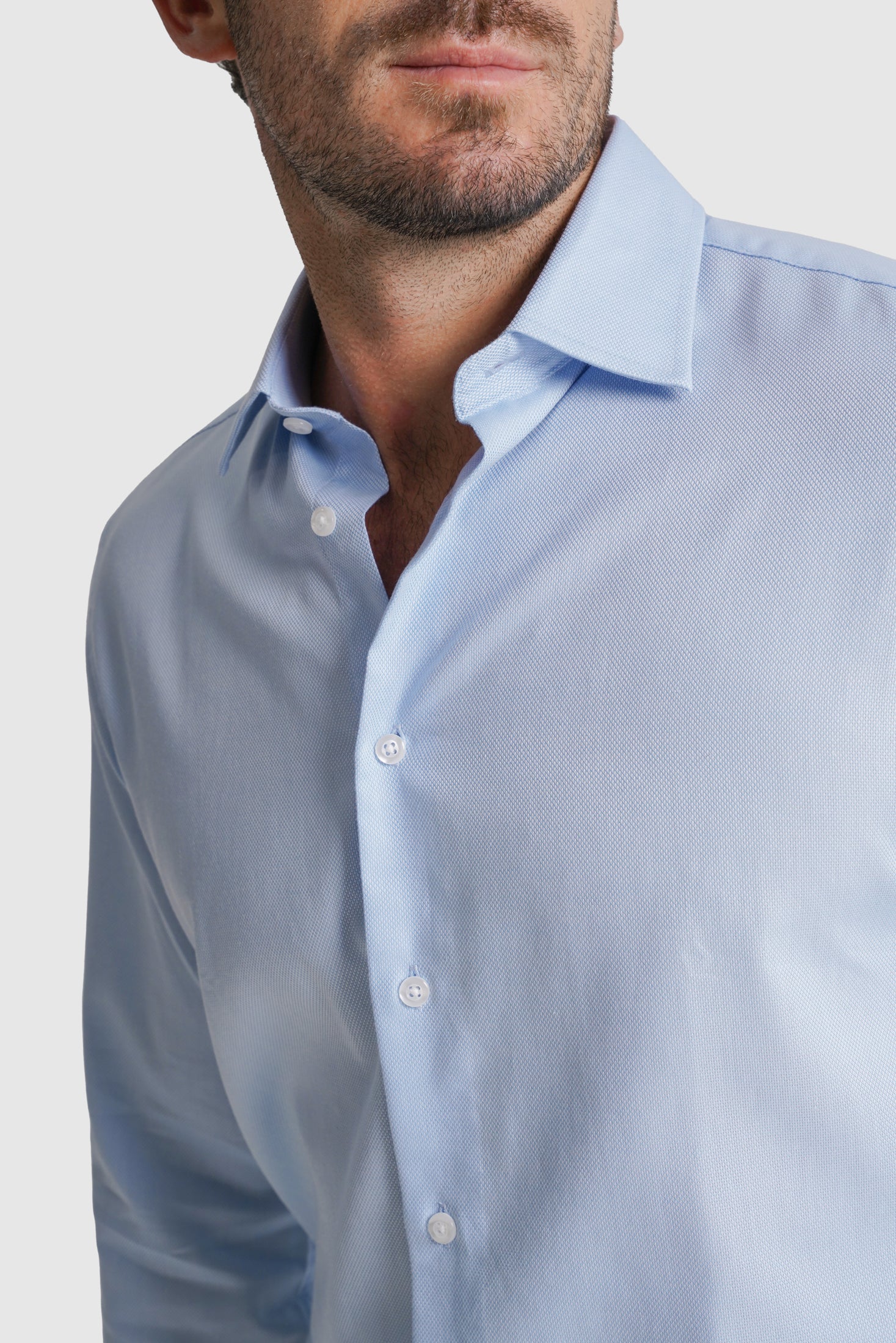 CAMISA ALGODÃO CLASSIC FIT AZUL LISA MR. BLUE
