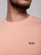 CAMISETA DE ALGODÓN NARANJA MANGA CORTA REGULAR FIT MR. AZUL