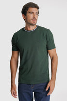 T-SHIRT ALGODÃO REGULAR FIT VERDE LISA MR. BLUE