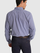 BLUE LONG SLEEVE REGULAR FIT MR SHIRT. BLUE