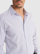 CAMISA OXFORD AZUL MANGA LARGA SLIM FIT MR. AZUL