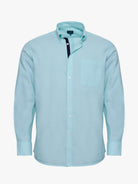 CAMISA ALGODÓN AZUL MANGA LARGA REGULAR FIT MR. AZUL