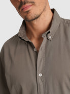 CAMISA SARGA VERDE MANGA CORTA REGULAR FIT MR. AZUL