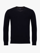 PULLOVER FINO AZUL COM COTOVELEIRA REGULAR FIT MR. BLUE