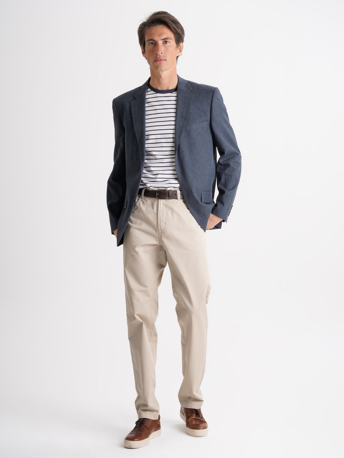 Blazer Azul De Linho Mr. Blue