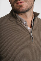 PULLOVER LÃ MERINO REGULAR FIT VERDE LISO MARK BELLUCCI