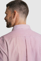 CAMISA ALGODÃO REGULAR FIT BORDEAUX RISCAS MR. BLUE