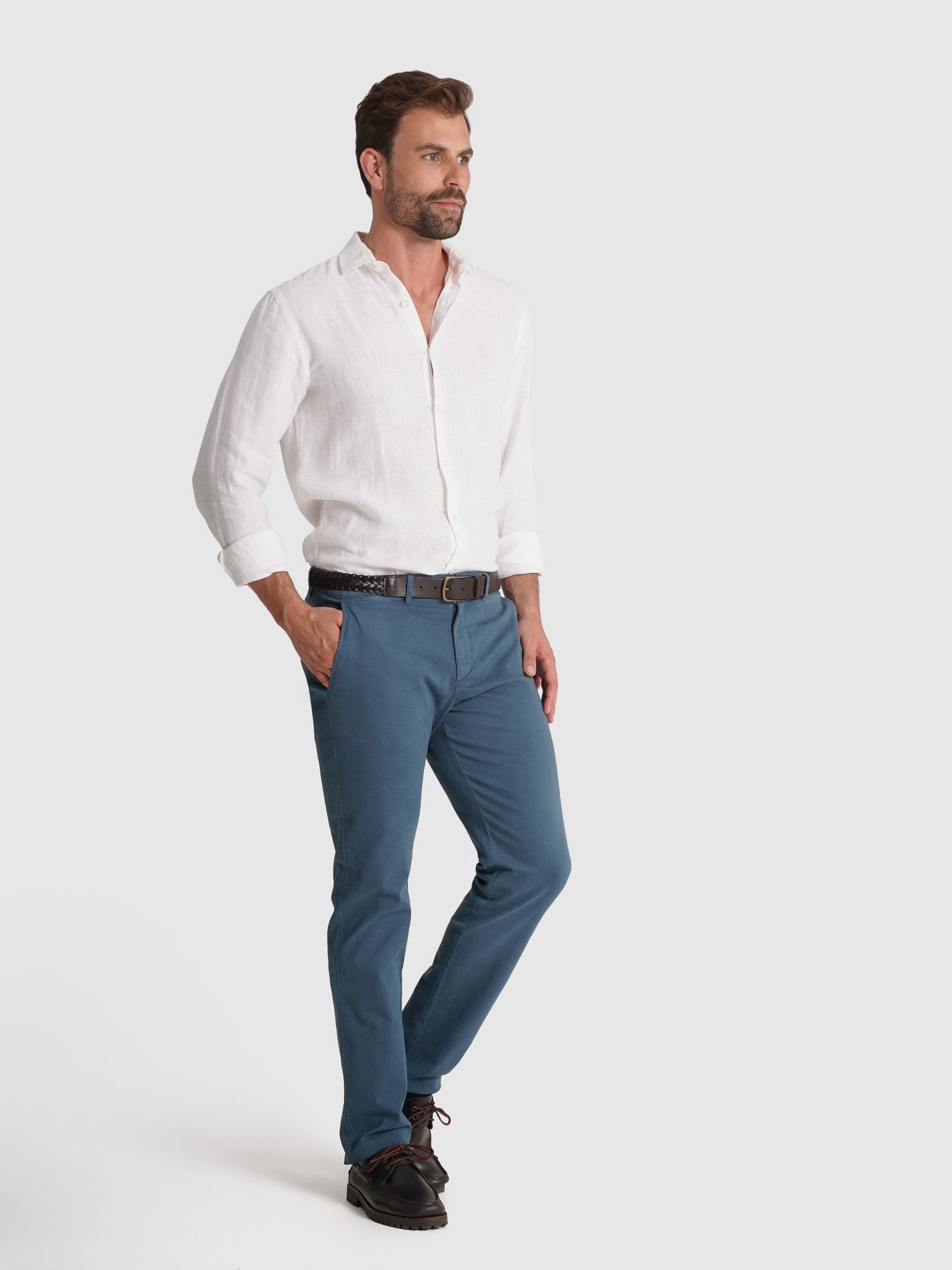 PANTALÓN REGULAR FIT AZUL MARK BELLUCCI