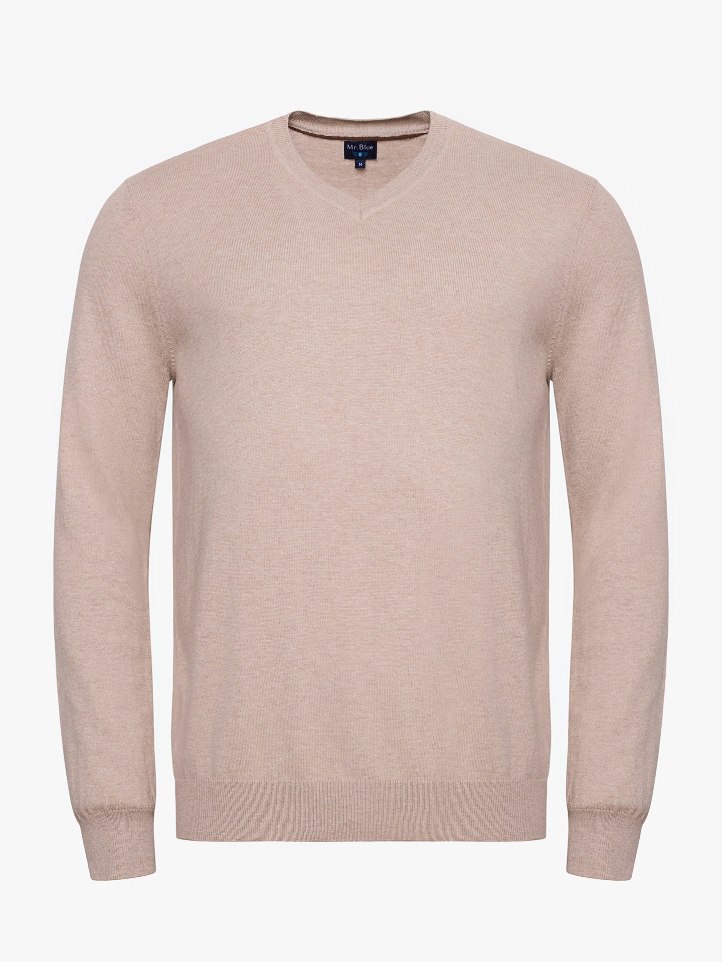 BEIGE COTTON PULLOVER LONG SLEEVE REGULAR FIT MR. BLUE