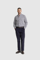 CAMISA ALGODÃO REGULAR FIT AZUL RISCAS MR. BLUE