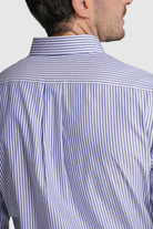 CAMISA ALGODÃO REGULAR FIT AZUL RISCAS MR. BLUE