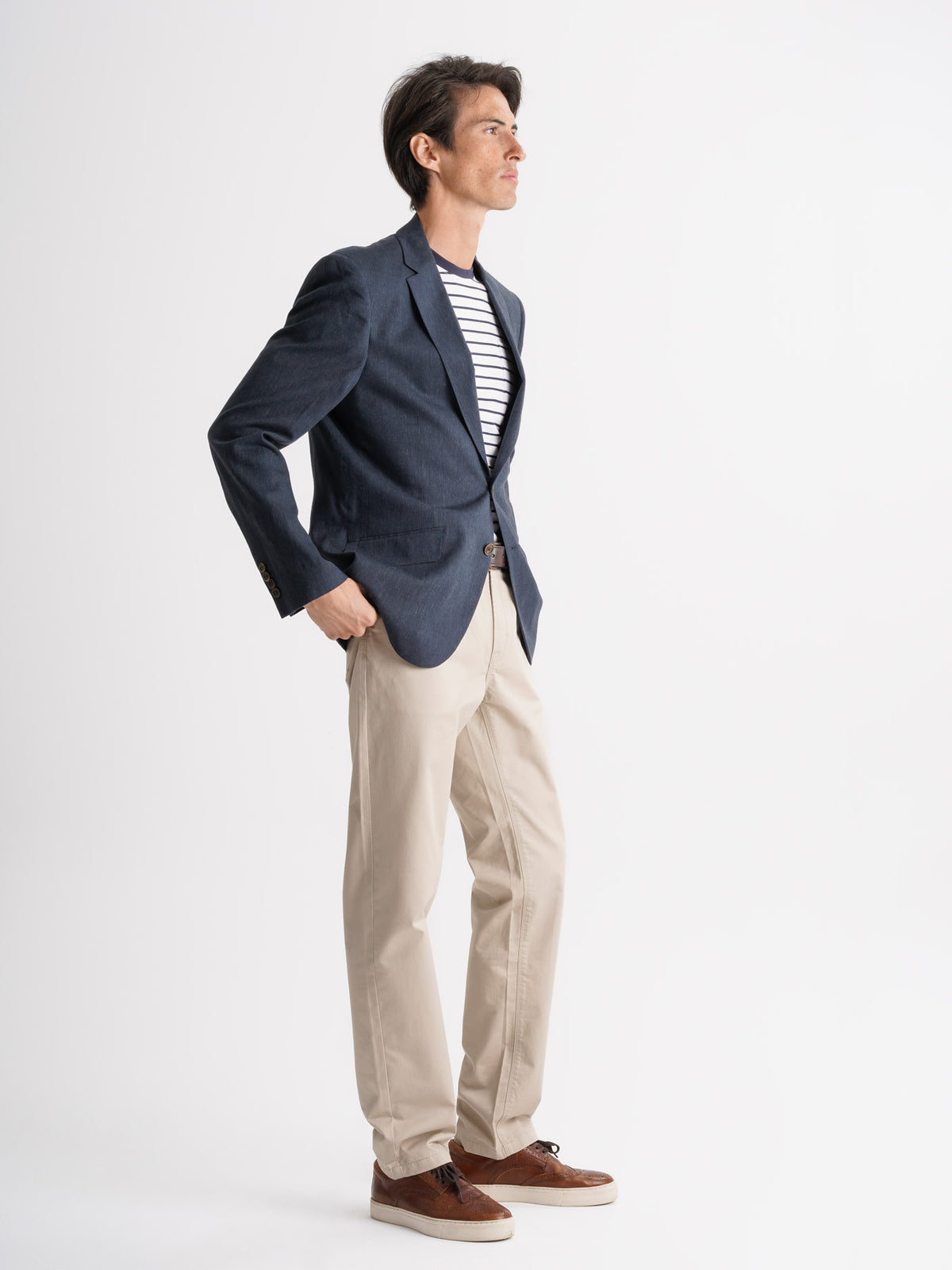 Blazer Azul De Linho Mr. Blue