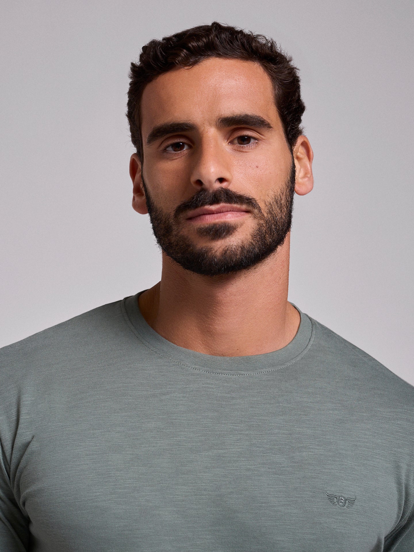 GREEN COTTON T-SHIRT SHORT SLEEVE REGULAR FIT MR. BLUE