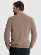 BEIGE WOOL PULLOVER LONG SLEEVE REGULAR FIT MR. BLUE