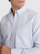 CAMISA ALGODÓN AZUL MANGA LARGA REGULAR FIT MR. AZUL