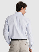 CAMISA ALGODÓN AZUL MANGA LARGA REGULAR FIT MR. AZUL
