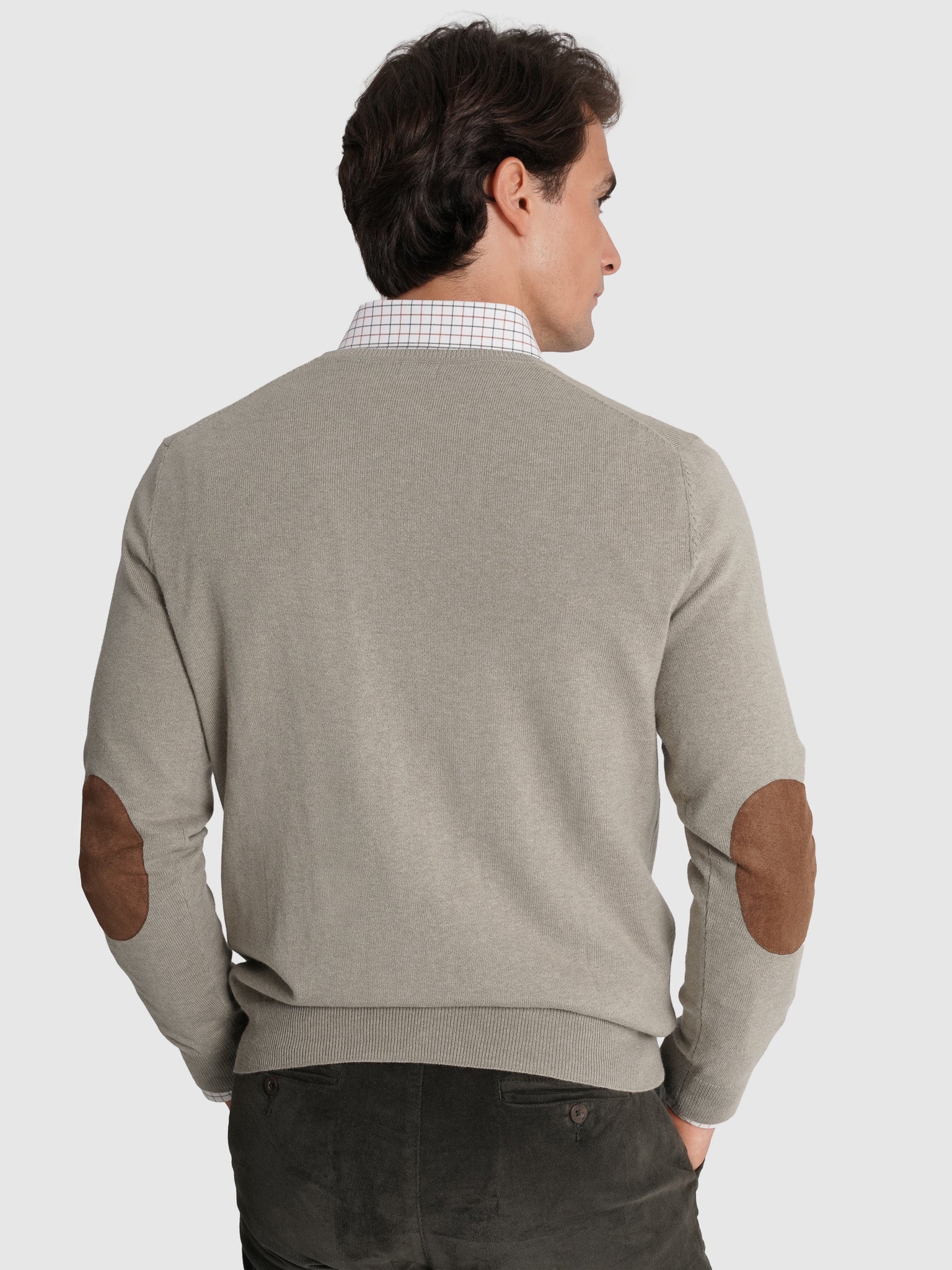 JERSEY DE LANA VERDE CON CODERAS MR REGULAR FIT. AZUL