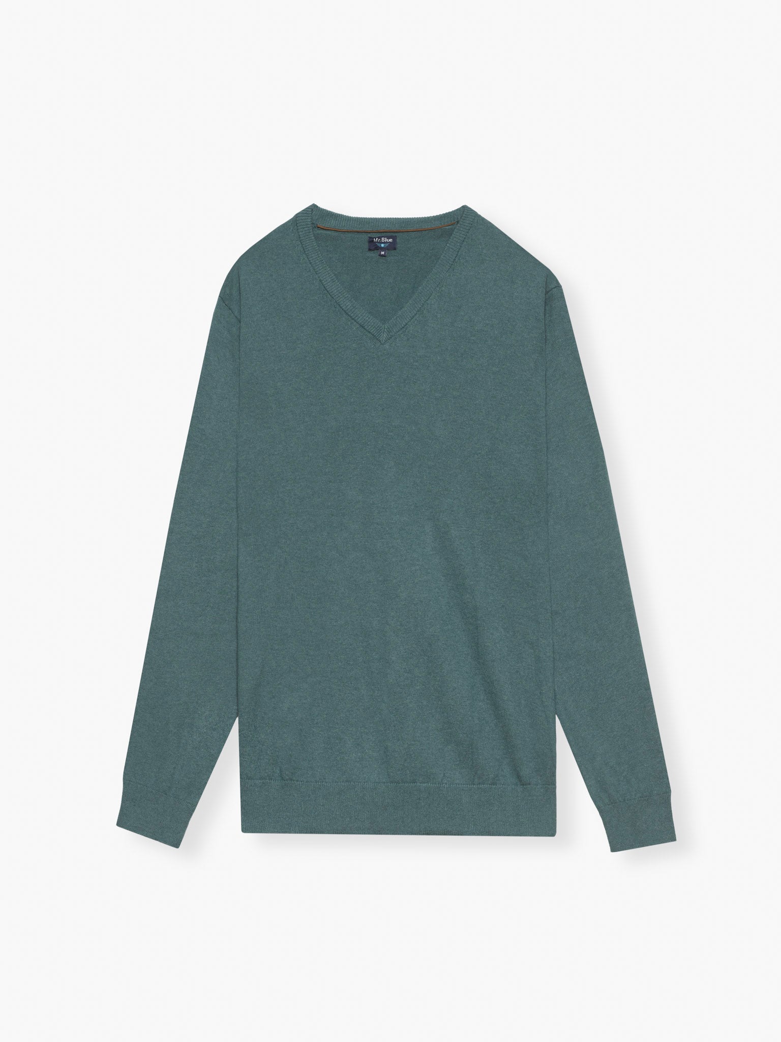 PULLOVER LÃ REGULAR FIT AZUL LISO MR. BLUE