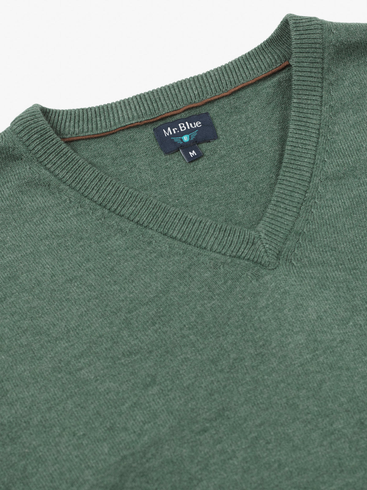 PULLOVER LÃ REGULAR FIT VERDE LISO MR. BLUE