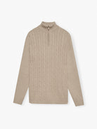 PULLOVER LÃ REGULAR FIT BEGE LISO MR. BLUE