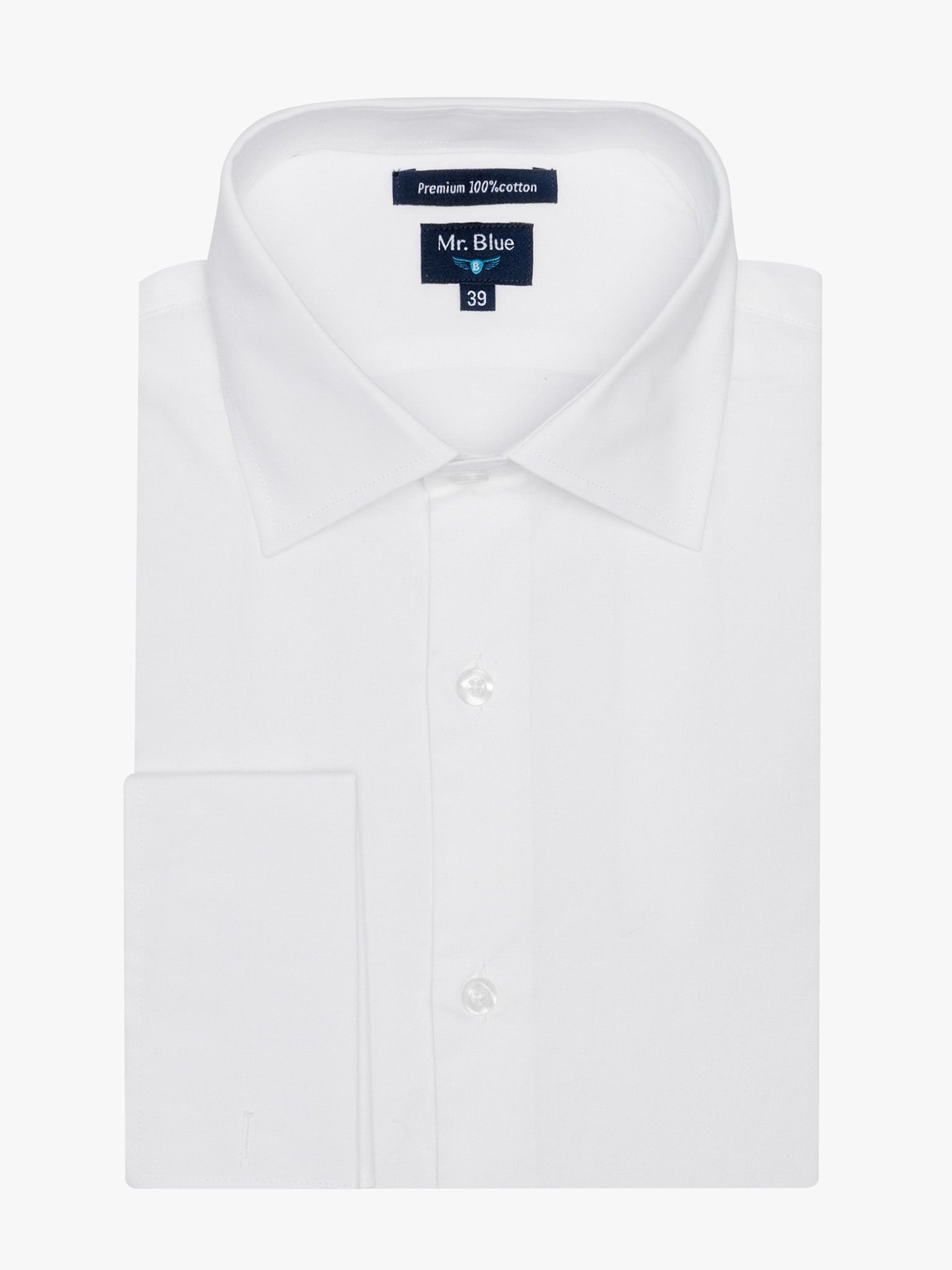CAMISA CLASSIC FIT BRANCA LISA MR. BLUE