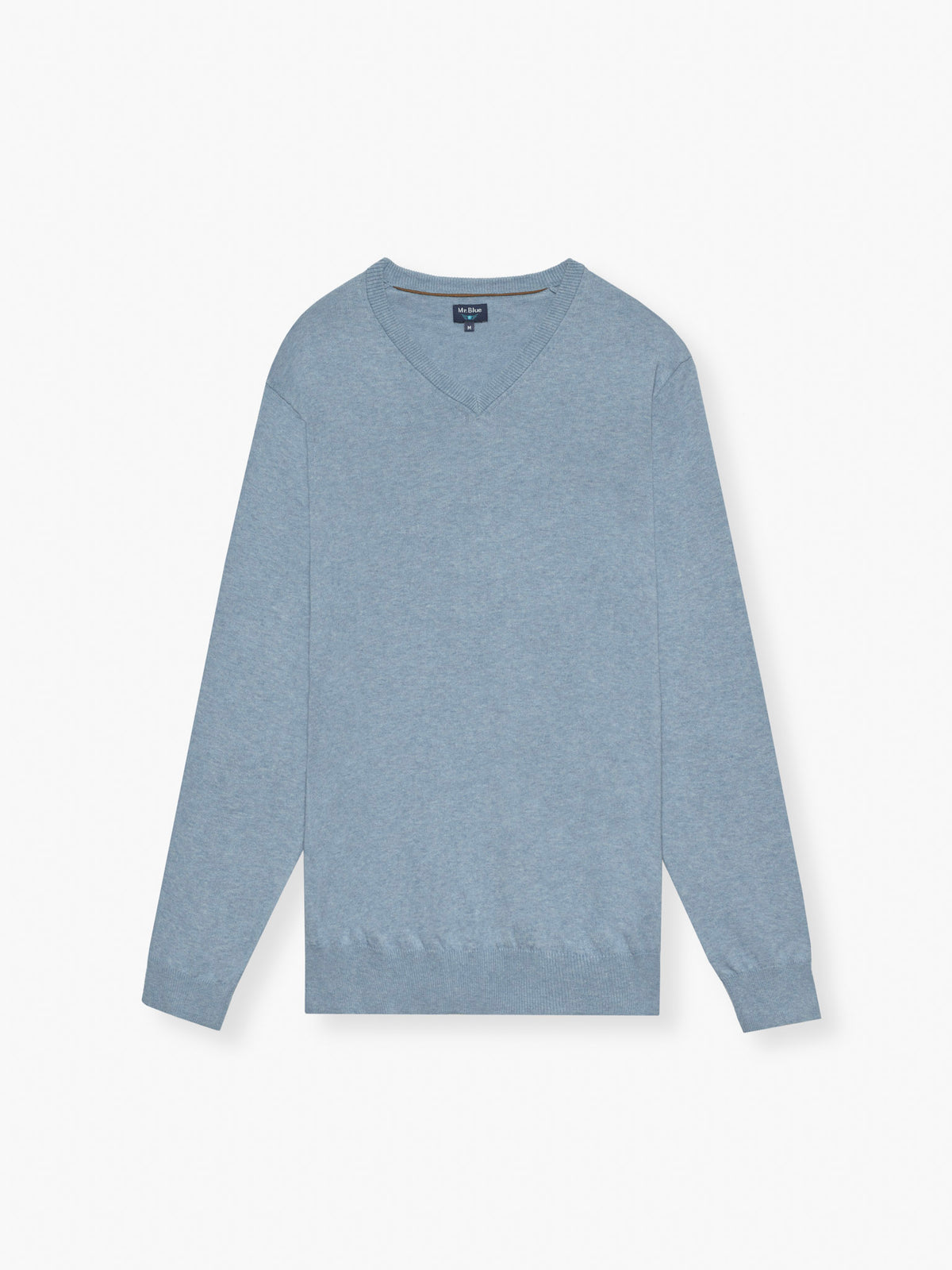 PULLOVER CAXEMIRA REGULAR FIT AZUL LISO MR. BLUE