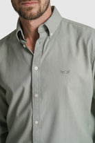 CAMISA ESTRUTURADA REGULAR FIT VERDE LISA MR. BLUE