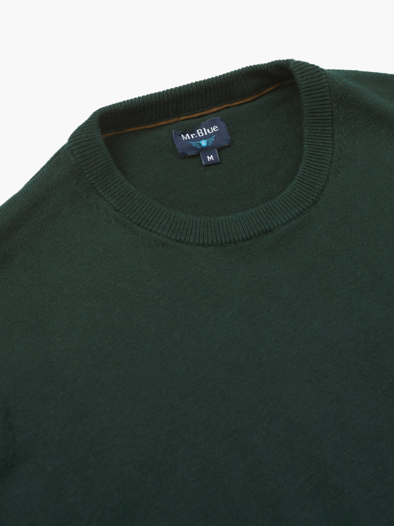 PULLOVER CAXEMIRA REGULAR FIT VERDE LISO MR. BLUE
