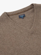 PULLOVER LÃ REGULAR FIT BEGE LISO MR. BLUE