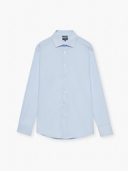 CAMISA POPELINE CLASSIC FIT AZUL ÀS RISCAS MR. BLUE