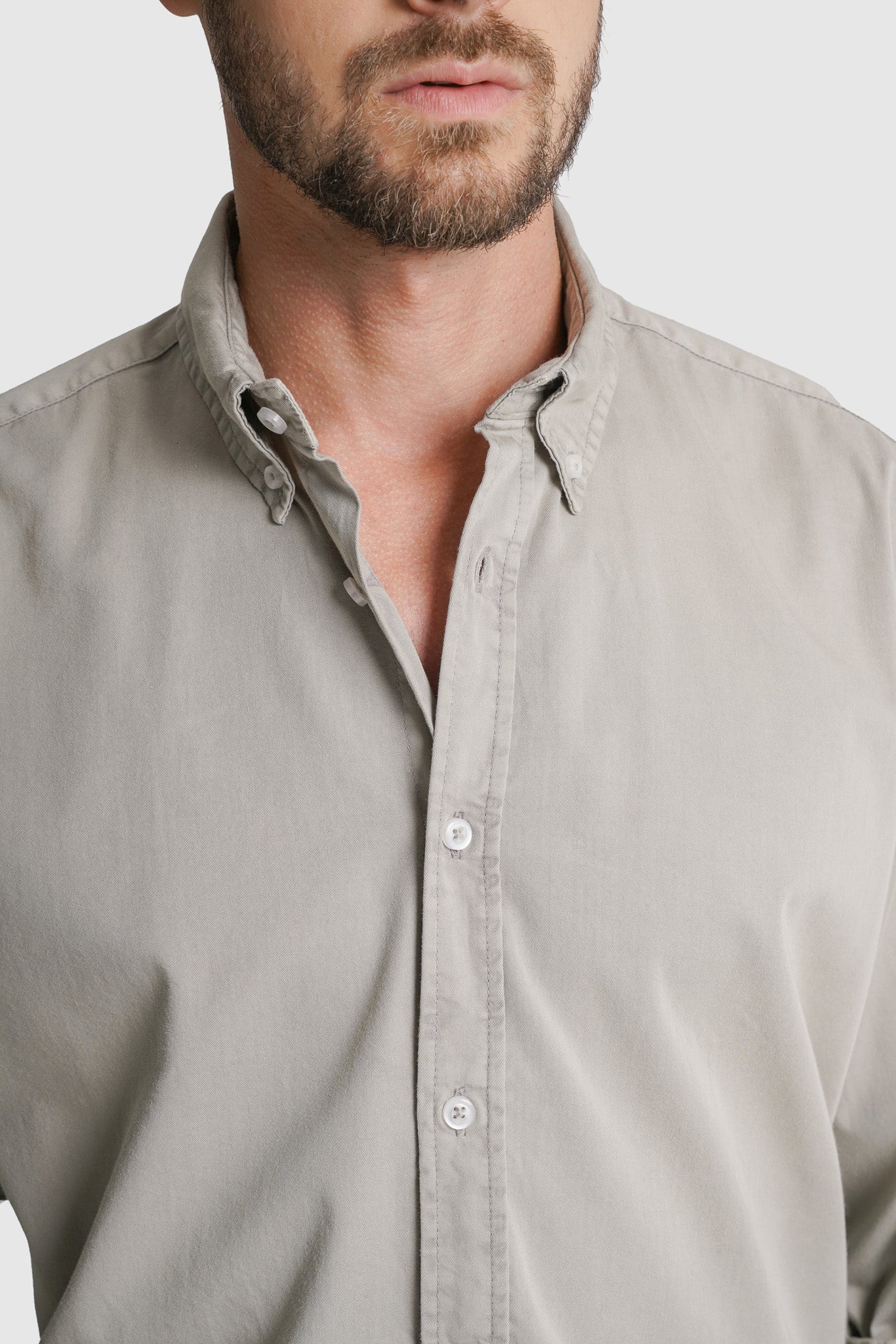 CAMISA TWILL REGULAR FIT BEGE LISA MR. BLUE