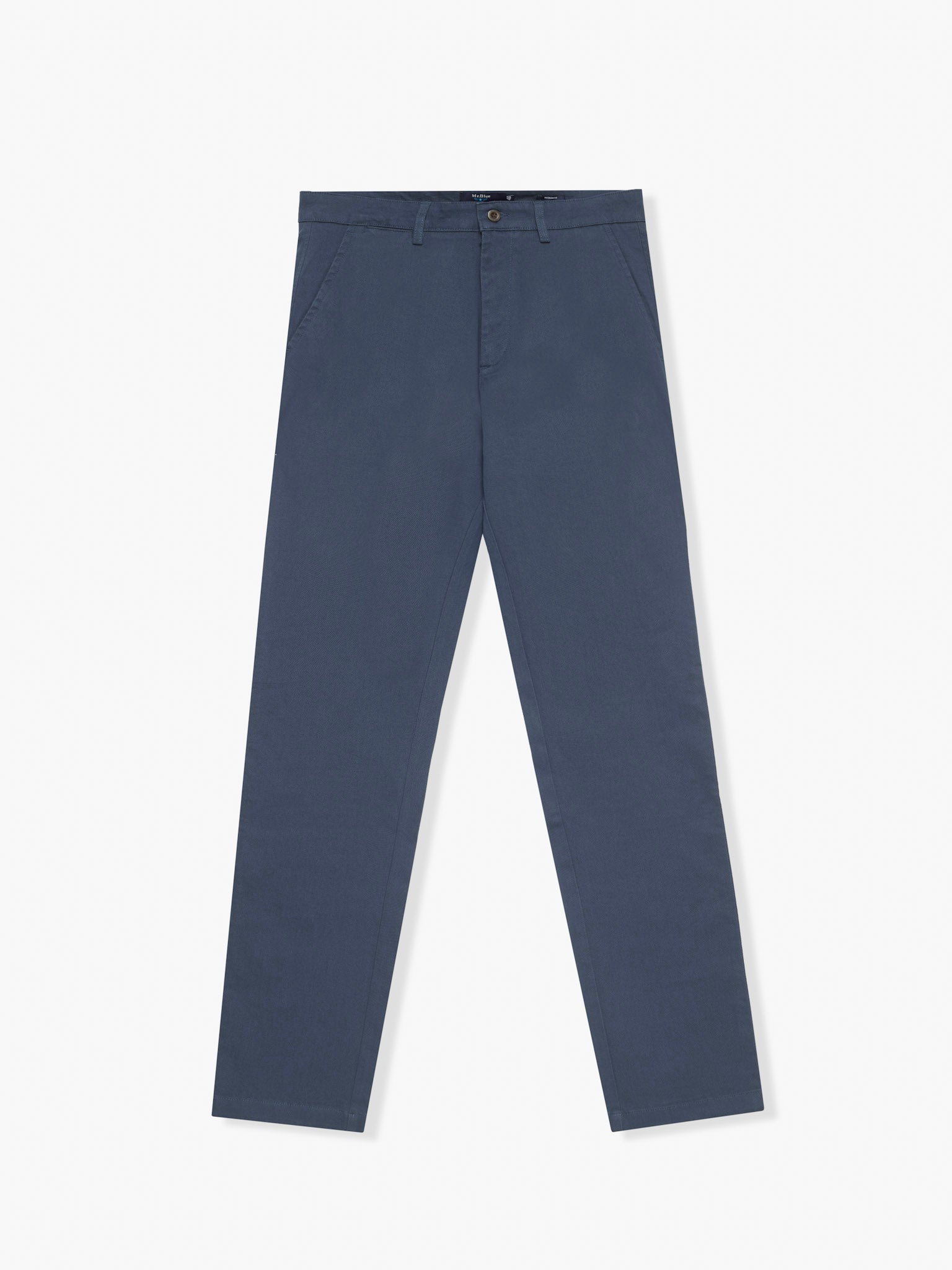 CALÇAS ALGODÃO REGULAR FIT AZUIS LISAS MR. BLUE