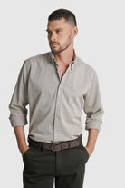 CAMISA TWILL REGULAR FIT BEGE LISA MR. BLUE